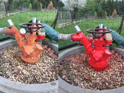 Réfection des bornes agricoles et nettoyage des compteurs (avril 2016)